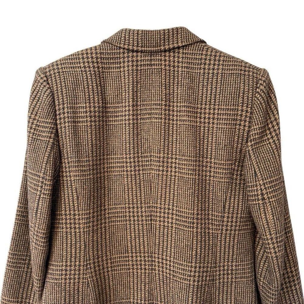 Lauren Ralph Lauren Houndstooth Blazer Jacket Wool Cashmere & Silk Blend Sz 4 - Picture 4 of 13
